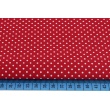 Cotton 100% white polka dots 2mm on a burgundy background