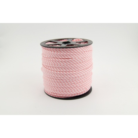 Cotton edging ribbon 2mm coral stripes