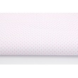 Cotton 100% pink dots 2mm on a white background