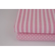 Cotton 100% pink stripes 5mm