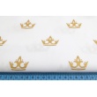 Cotton 100% gold crowns on a white background