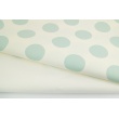 HOME DECOR large polka dots powder mint on a creamy background 220g/m2