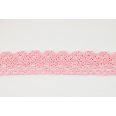 Cotton lace 28mm in a pink color