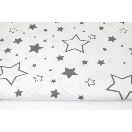 Cotton 100% dark gray stars XL on a white background