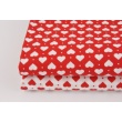 Cotton 100% red hearts on a white background