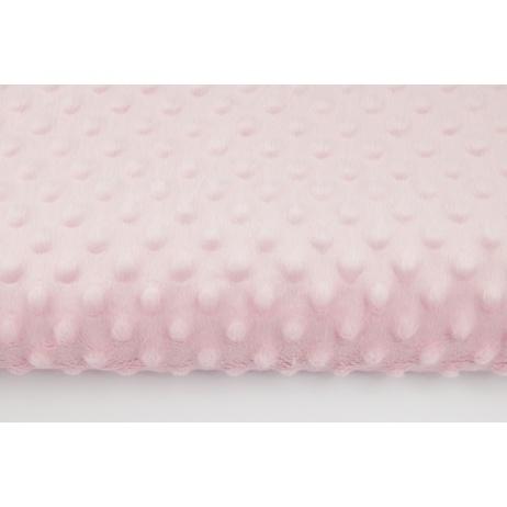 Dimple dot fleece minky light pink color
