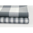 Cotton 100% double-sided gray check 4x4,8cm