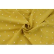 Knitwear 100% cotton white stars on a mustard background