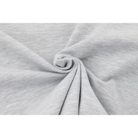 Looped knitwear plain gray melange