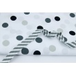 Cotton bias binding 5mm dark gray stripes