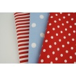 Cotton 100% polka dots 17mm on a blue background