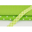 Lamówka bawełniana zielona kratka o szerokości 5mm