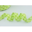 Cotton bias binding green check 5mm pattern