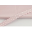 Cotton bias binding white meadow on a powder pink background