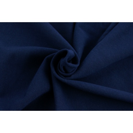Looped knitwear plain navy blue