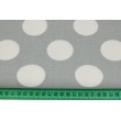 HOME DECOR large polka dots on a gray background 220g/m2