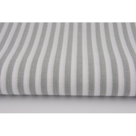 Cotton 100% stripes 5mm light gray