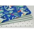 Jersey in toucans on a cornflower background