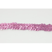 Sequin ribbon pink 20mm, elastic