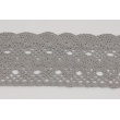 Cotton lace 75mm, light gray