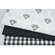 Cotton 100% double-sided black vichy check 1cm (2)