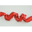 Sequin ribbon red 20mm, elastic