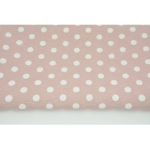 Decorative fabric, 12mm dots on a dirty pink background 160g/m2