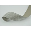 Rubber with lurex 40mm gray with silver thread