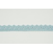 Cotton lace 15mm in a chilly blue color