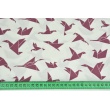 Cotton 100% dark heather origami birds on a white background