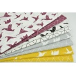 Cotton 100% white origami birds on a light gray background