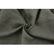 100% plain linen in a smoky gray color, softened