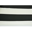 Home Decor, black stripes 9.5 cm on a white background 220g/m2