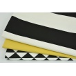 Home Decor, black stripes 9.5 cm on a white background 220g/m2