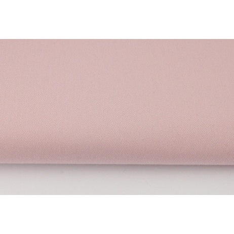 Drill, 100% cotton fabric in a plain powder dirty pink colour