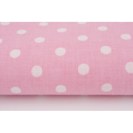 Cotton 100% polka dots 7mm on a pink background