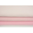 Cotton 100%, waffle fabric, plain light pink