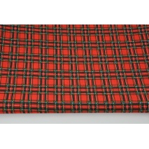 Knitwear 100% cotton Scottish check red-green