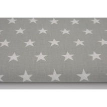 Cotton 100% stars 20mm on a light gray background II quality