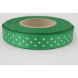 Ribbon green dotted 15mm