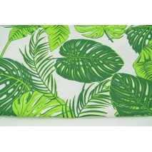 Cotton 100% tropical leaves on a white background