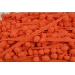 Dark orange ribbon 13mm pom poms (double threat)