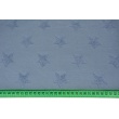 Knitted fabric with fluffy stars, blue