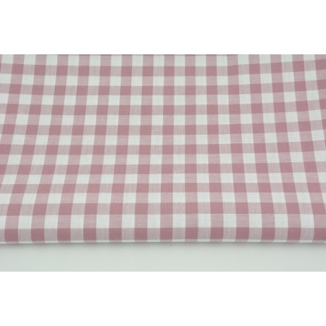 Cotton 100% double-sided dirty pink vichy check 1cm
