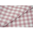 Cotton 100% double-sided dirty pink vichy check 1cm