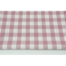 Cotton 100% double-sided dirty pink vichy check 2cm
