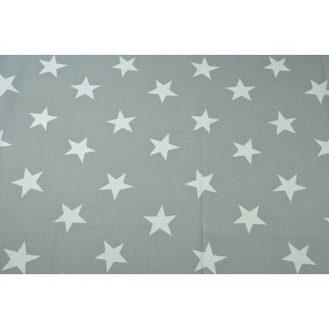 Home Decor, big stars on a gray background 220g/m2 OPTICAL WHITE