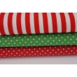 Cotton 100% white 2mm polka dots on a dark green background