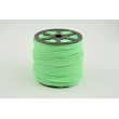 Cotton edging ribbon green dotted