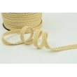 Cotton edging ribbon beige dotted